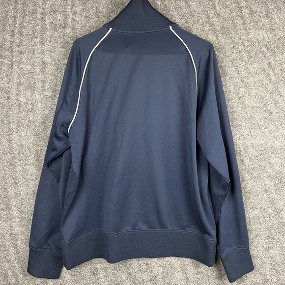 The North Face Track Jacket Mens XL‎ Blue Full Zip Highneck Stretch Logo - Picture 2 of 9